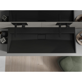 Mexen Ava umývadlo na dosku z konglomerátu B/O 120 x 46 cm, čierna - 23011270