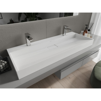 Mexen Ava umývadlo na dosku z konglomerátu 2/O 120 x 46 cm, biela - 23011202