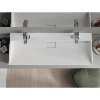 Mexen Ava umývadlo na dosku z konglomerátu 2/O 120 x 46 cm, biela - 23011202
