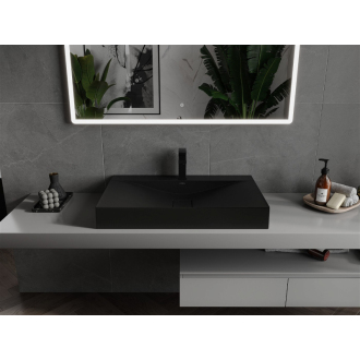 Mexen Poli umývadlo na dosku z konglomerátu 1/O 80 x 48 cm, čierna - 23028071