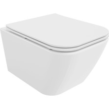 MEXEN Madox Závesná WC misa Rimless + sedátko Soft close Duroplast, biela 30154000