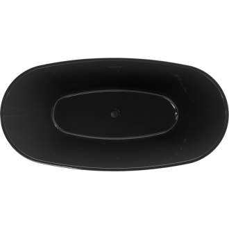 Mexen Eris voľne stojaca vaňa 170 x 85 cm, čierna, čierny prepad - 53441708570-B
