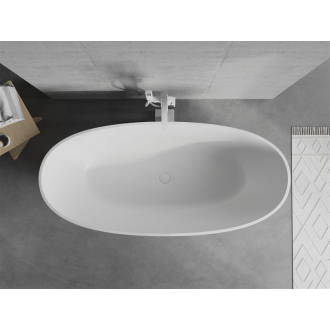 Mexen Bari voľne stojaca vaňa z konglomerátu 165 x 75 cm, matná biela - 57221657500