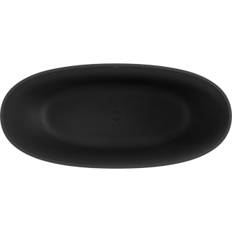 Mexen Bari voľne stojaca vaňa z konglomerátu 165 x 75 cm, matná čierna - 57221657570