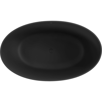 Mexen Parma voľne stojaca vaňa z konglomerátu 160 x 95 cm, matná čierna - 57231609570