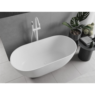 Mexen Rimini voľne stojaca vaňa z konglomerátu 150 x 75 cm, matná biela - 57241507500