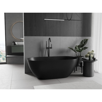 Mexen Rimini voľne stojaca vaňa z konglomerátu 150 x 75 cm, matná čierna - 57241507570