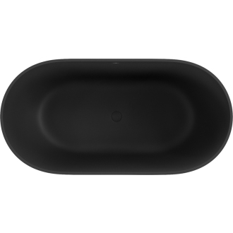 Mexen Rimini voľne stojaca vaňa z konglomerátu 150 x 75 cm, matná čierna - 57241507570