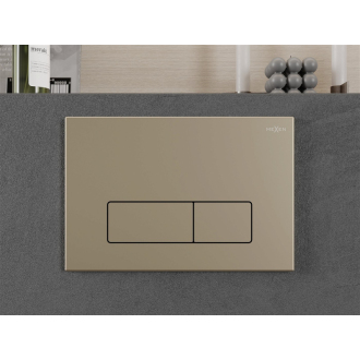 Mexen Fenix 13 Slim splachovacie tlačidlo, šampanské zlato - 601304