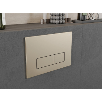 Mexen Fenix 13 Slim splachovacie tlačidlo, šampanské zlato - 601304