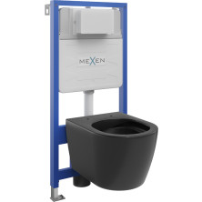 Súprava podomietkového WC Mexen, rám Fenix Slim s WC misou Carmen, matná čierna - 6103388XX85