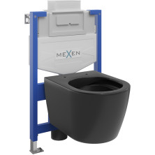 Súprava podomietkového WC Mexen, rám Fenix XS-U s WC misou Carmen, matná čierna - 6853388XX85