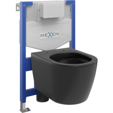 Súprava podomietkového WC Mexen, rám Fenix XS-F s WC misou Carmen, matná čierna - 6803388XX85