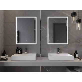 Mexen Navia osvetlené kúpeľňové zrkadlo 60 x 80 cm, LED 6000K, proti zaparovaniu - 9803-060-080-611-00