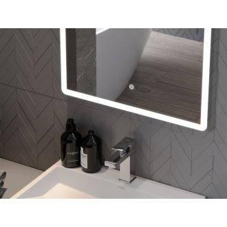 Mexen Navia osvetlené kúpeľňové zrkadlo 60 x 80 cm, LED 6000K, proti zaparovaniu - 9803-060-080-611-00