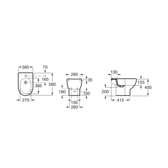 ROCA MERIDIAN A.3572.4.400.0 samostatne stoj. bidet