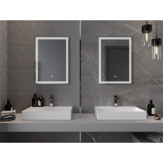 Mexen Taco osvetlené kúpeľňové zrkadlo 50 x 70 cm, LED 6000K, proti zaparovaniu - 9805-050-070-611-00