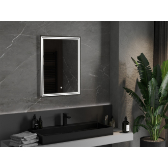 Mexen Taco osvetlené kúpeľňové zrkadlo 60 x 80 cm, LED 6000K, proti zaparovaniu - 9805-060-080-611-00