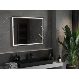 Mexen Taco osvetlené kúpeľňové zrkadlo 100 x 80 cm, LED 6000K, proti zaparovaniu - 9805-100-080-611-00