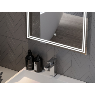 Mexen Taco osvetlené kúpeľňové zrkadlo 100 x 80 cm, LED 6000K, proti zaparovaniu - 9805-100-080-611-00