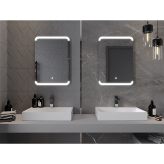 Mexen Nida osvetlené kúpeľňové zrkadlo 50 x 70 cm, LED 6000K, proti zaparovaniu - 9806-050-070-611-00