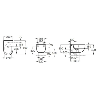 ROCA MERIDIAN A.3572.4.500.0 závesný bidet