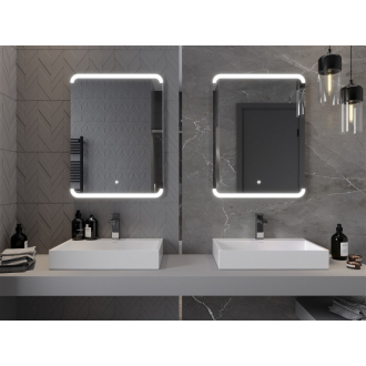 Mexen Nida osvetlené kúpeľňové zrkadlo 60 x 80 cm, LED 6000K, proti zaparovaniu - 9806-060-080-611-00