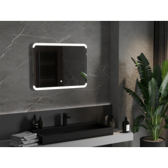 Mexen Nida osvetlené kúpeľňové zrkadlo 80 x 60 cm, LED 6000K, proti zaparovaniu - 9806-080-060-611-00