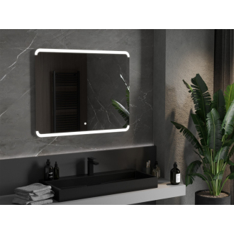 Mexen Nida osvetlené kúpeľňové zrkadlo 100 x 80 cm, LED 6000K, proti pare - 9806-100-080-611-00
