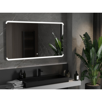 Mexen Nida osvetlené kúpeľňové zrkadlo 140 x 80 cm, LED 6000K, proti pare - 9806-140-080-611-00