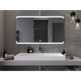 Mexen Nida osvetlené kúpeľňové zrkadlo 140 x 80 cm, LED 6000K, proti pare - 9806-140-080-611-00