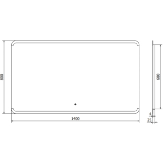 Mexen Nida osvetlené kúpeľňové zrkadlo 140 x 80 cm, LED 6000K, proti pare - 9806-140-080-611-00