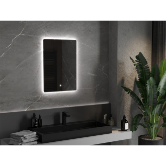Mexen Sun osvetlené kúpeľňové zrkadlo 50 x 70 cm, LED 6000K, proti zaparovaniu - 9807-050-070-611-00