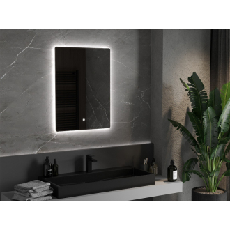 Kúpeľňové zrkadlo Mexen Sun osvetlené 60 x 80 cm, LED 6000K, proti zaparovaniu - 9807-060-080-611-00