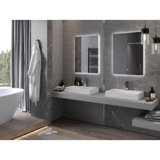 Kúpeľňové zrkadlo Mexen Sun osvetlené 60 x 80 cm, LED 6000K, proti zaparovaniu - 9807-060-080-611-00