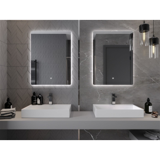 Kúpeľňové zrkadlo Mexen Sun osvetlené 60 x 80 cm, LED 6000K, proti zaparovaniu - 9807-060-080-611-00