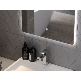 Kúpeľňové zrkadlo Mexen Sun osvetlené 60 x 80 cm, LED 6000K, proti zaparovaniu - 9807-060-080-611-00