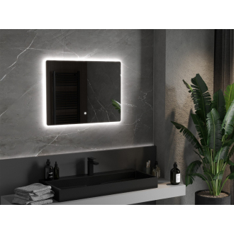 Mexen Sun osvetlené kúpeľňové zrkadlo 80 x 60 cm, LED 6000K, proti zaparovaniu - 9807-080-060-611-00