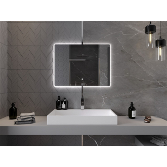 Mexen Sun osvetlené kúpeľňové zrkadlo 80 x 60 cm, LED 6000K, proti zaparovaniu - 9807-080-060-611-00