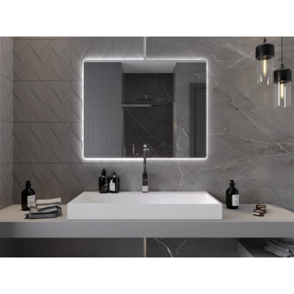 Mexen Sun osvetlené kúpeľňové zrkadlo 100 x 80 cm, LED 6000K, proti zaparovaniu - 9807-100-080-611-00