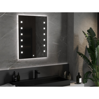 Mexen Ner osvetlené kúpeľňové zrkadlo 60 x 80 cm, LED 6000K, proti zaparovaniu - 9809-060-080-611-00