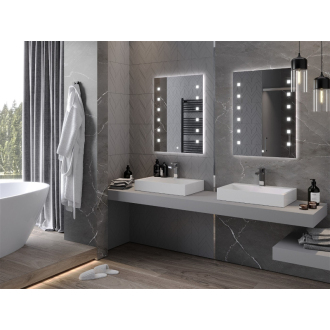 Mexen Ner osvetlené kúpeľňové zrkadlo 60 x 80 cm, LED 6000K, proti zaparovaniu - 9809-060-080-611-00