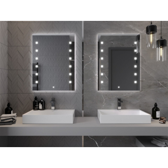 Mexen Ner osvetlené kúpeľňové zrkadlo 60 x 80 cm, LED 6000K, proti zaparovaniu - 9809-060-080-611-00