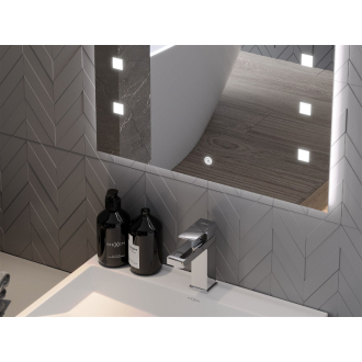 Mexen Ner osvetlené kúpeľňové zrkadlo 60 x 80 cm, LED 6000K, proti zaparovaniu - 9809-060-080-611-00