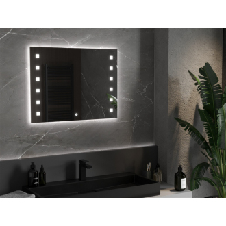 Mexen Ner osvetlené kúpeľňové zrkadlo 80 x 60 cm, LED 6000K, proti zaparovaniu - 9809-080-060-611-00