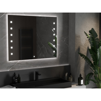 Mexen Ner osvetlené kúpeľňové zrkadlo 100 x 80 cm, LED 6000K, proti zaparovaniu - 9809-100-080-611-00