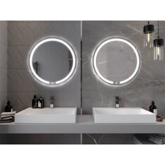 Osvetlené kúpeľňové zrkadlo Mexen Rose, okrúhle 70 cm, LED 6000K, proti zaparovaniu - 9810-070-070-611-00