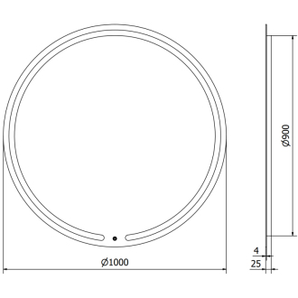 Mexen Rose osvetlené kúpeľňové zrkadlo, okrúhle 100 cm, LED 6000K, proti zaparovaniu - 9810-100-100-611-00