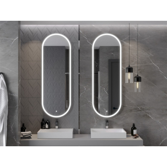 Osvetlené kúpeľňové zrkadlo Mexen Bono 55 x 155 cm, LED 6000K, proti zaparovaniu - 9816-055-155-611-00