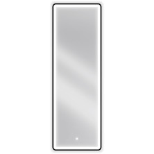 Mexen Coro osvetlené kúpeľňové zrkadlo 50 x 150 cm, LED 6000K, proti zahmlievaniu, čierny rám - 9817-050-150-611-70